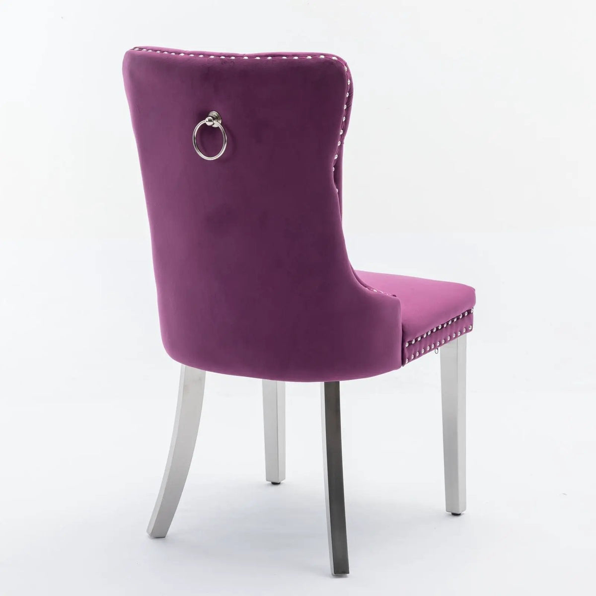 Dining Chair | Tufted Upholstery | Stainless Steel Legs | Set Of 2