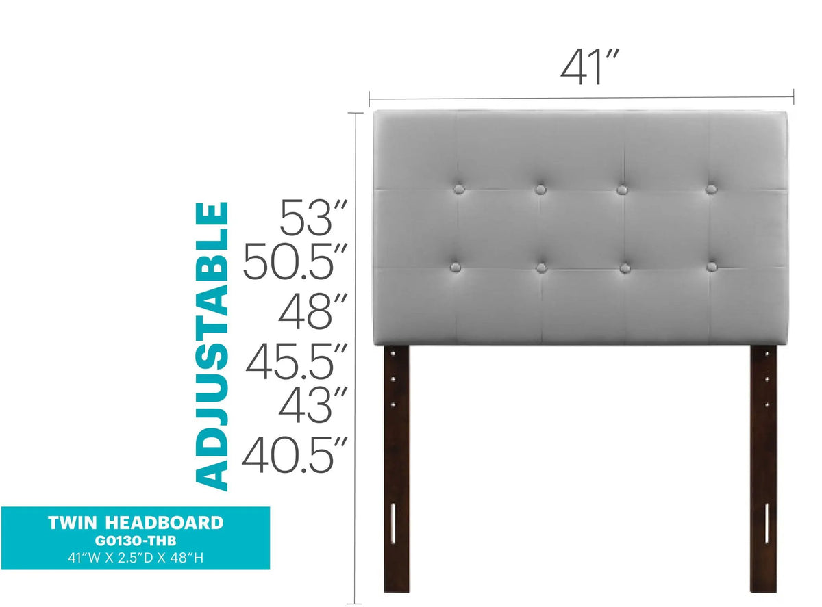Super Nova Upholstered Headboard | Soft Panel | Adjustable Height 41 To 53 Inch | Neutral Color