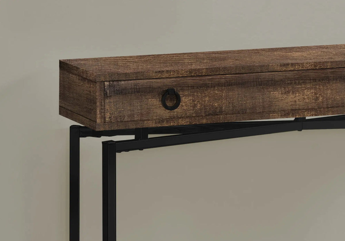 Entryway Console Table | 42.5 Inch Width | Large Storage Drawer | Reclaimed Barn Style Finish