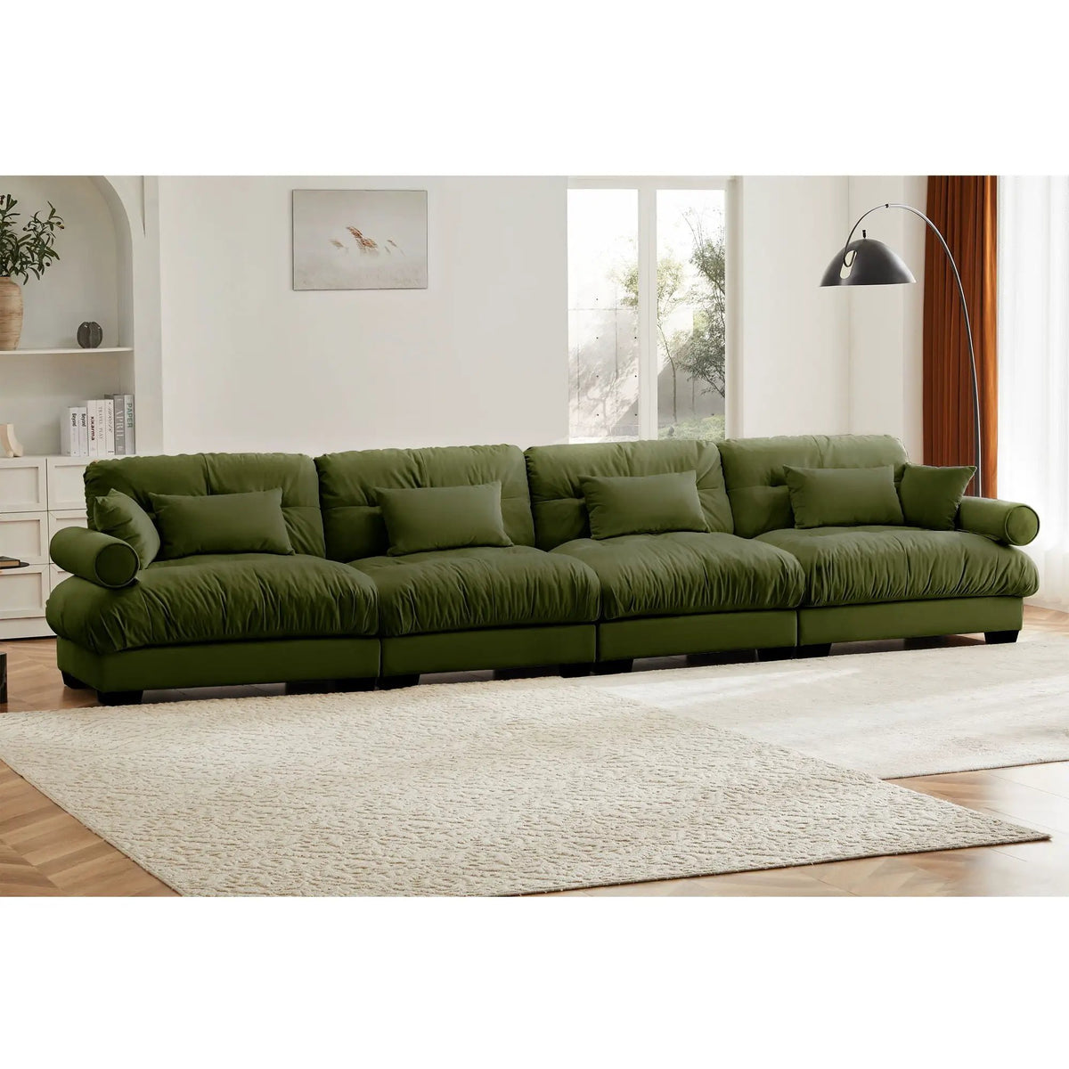 Modular Sectional Sofa | Deep Seat Cushions | Vintage Velvet
