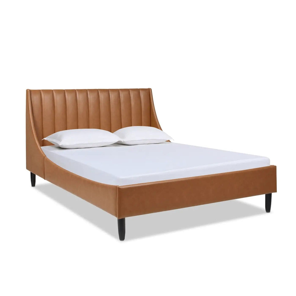 Aspen Vertical Tufted Modern Headboard Platform Bed Set | 8 Pieces | Fabric & Plywood | Bedroom