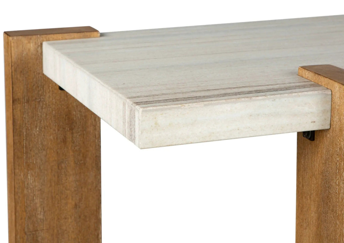 Carrington Rectangular Table | 3 Pieces | Oak Veneer & Granite | Living Room