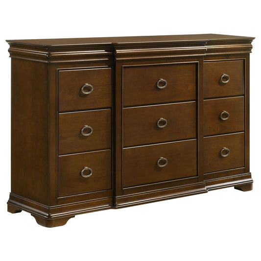 Garland 9-drawer Bedroom Dresser Cabinet Brown | 68 x 18.75 x 42.25 in | Cedar | Cherry