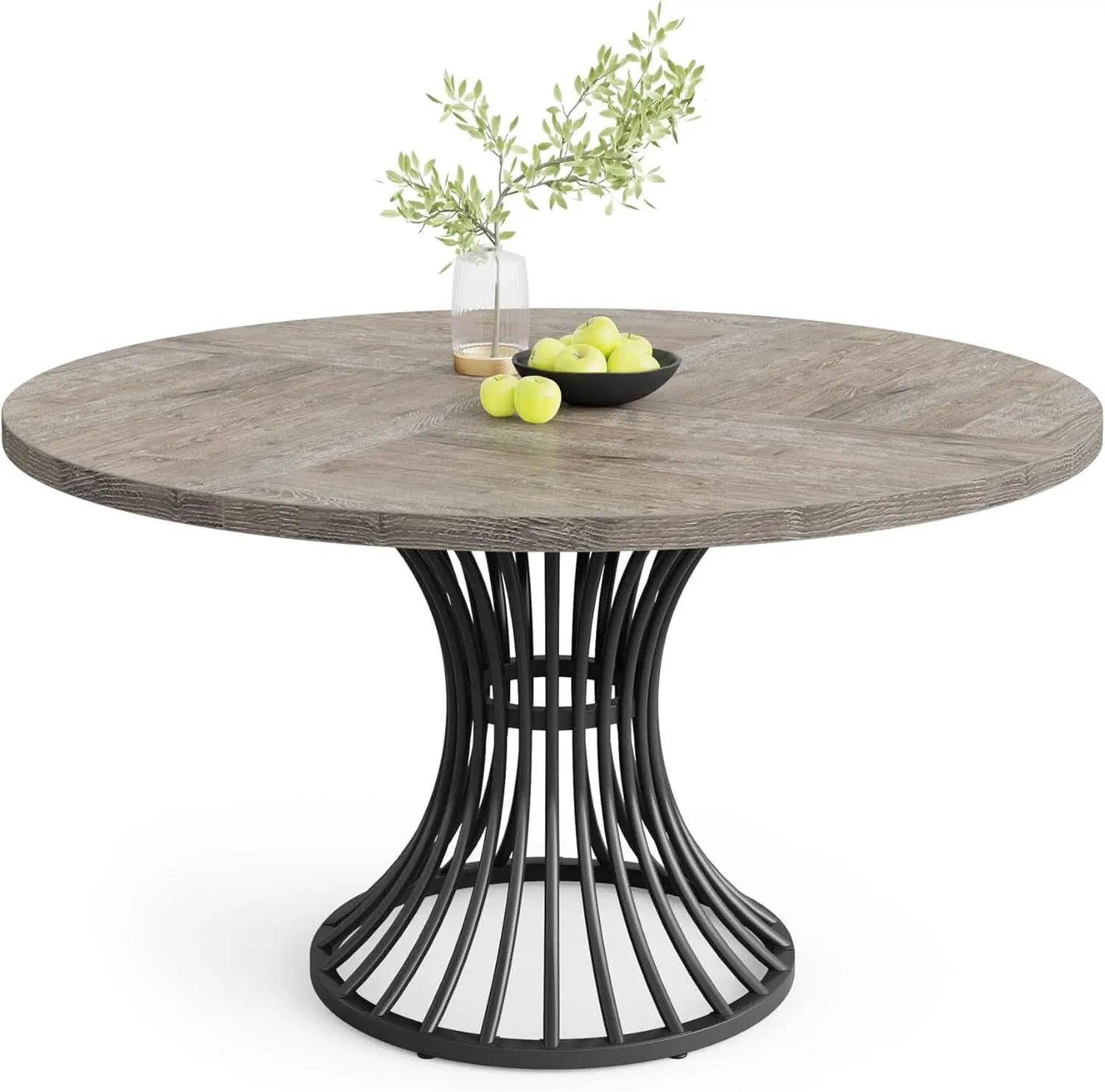 Round Dining Table 47 Inch Grey For Kitchen And Living Room from PriceLows™