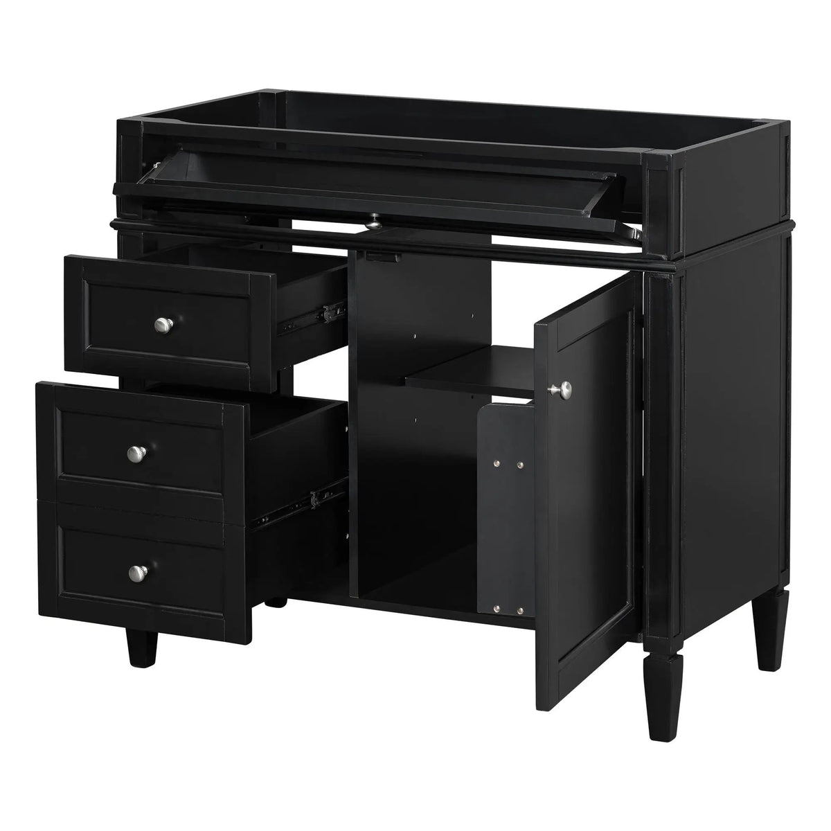 Bathroom Vanity | 3 Drawers | Blue Finish | Tip Out
