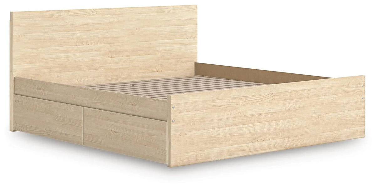 Onita Panel Platform Bed | Minimal Design | Ultra-Clean Lines | Easy-Elegant Solid Finish