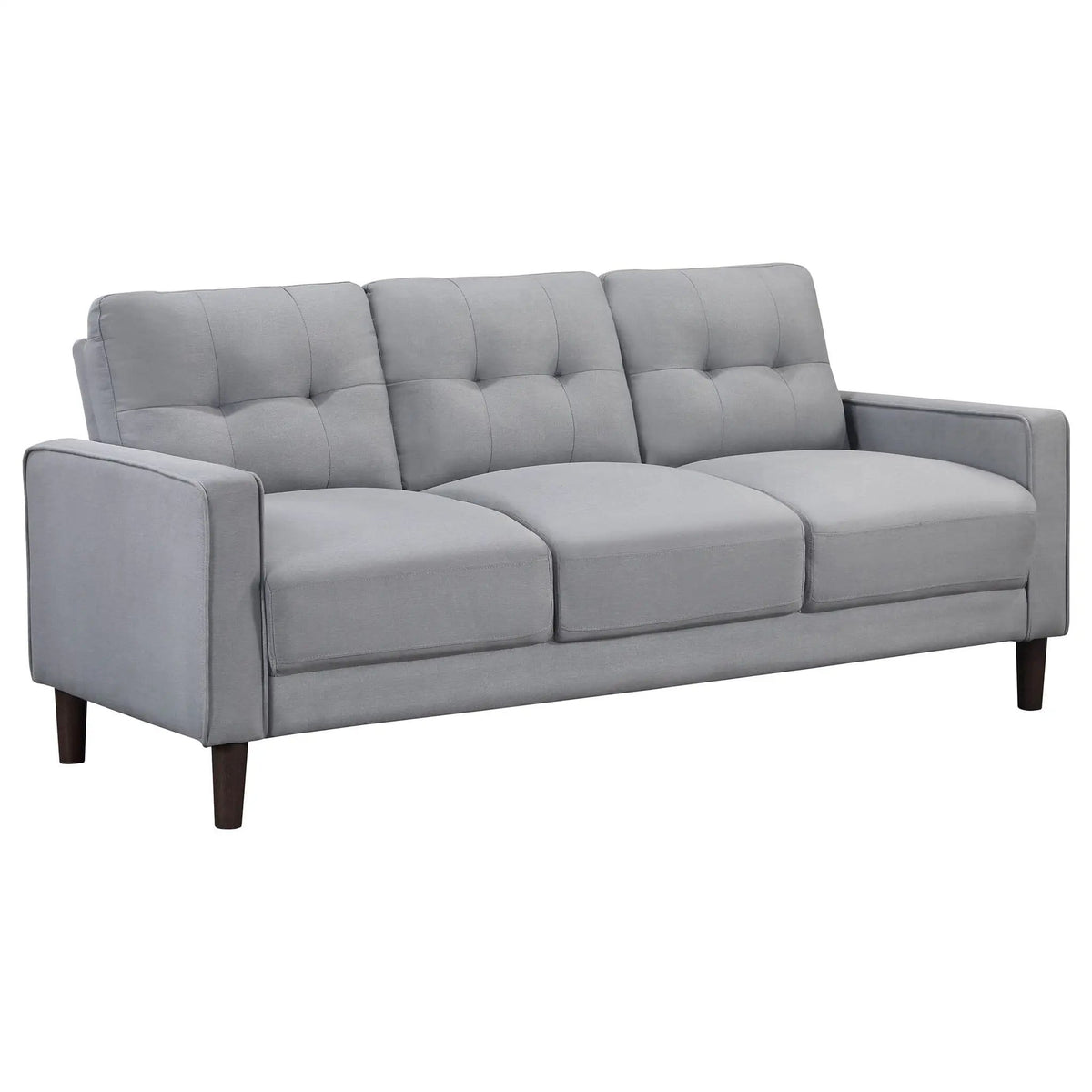 Bowen 3-piece Upholstered Track Arm Tufted Sofa Set | 3-Piece Set | Fabric | Grey