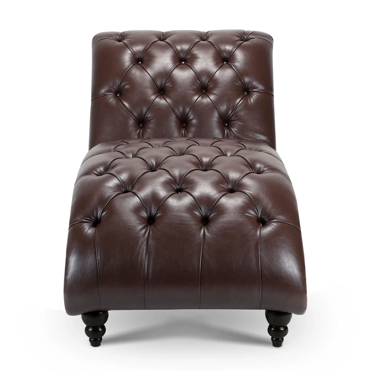 Tufted Armless Chaise Lounge | High Density Foam | Bubble Nail Trim