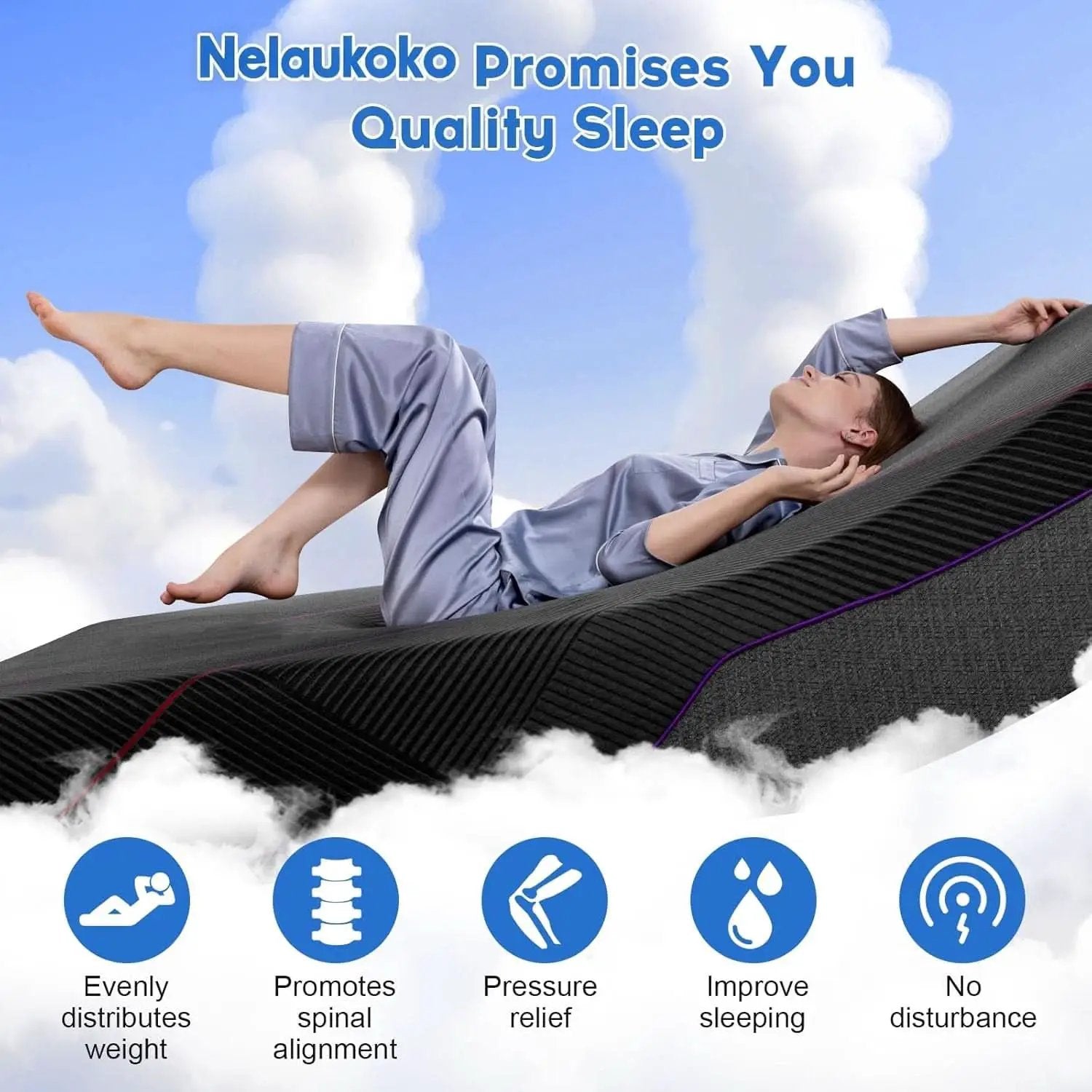 Queen Gel Memory Foam Mattress Cooling Technology CertipurUS from PriceLows™
