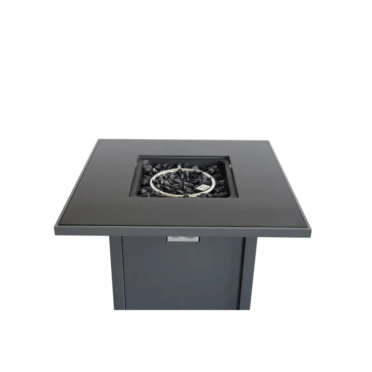Gray Fire Pit Table | Push-Button Ignition | Robust Steel | Propane Or Natural Gas