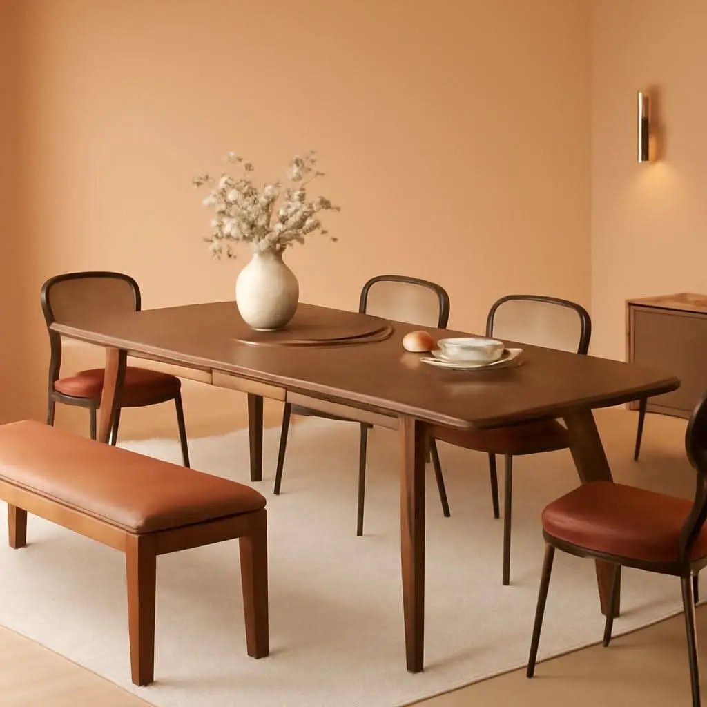 Extendable Dining Table Honey Brown 55.1 To 70.8 Inches from PriceLows™