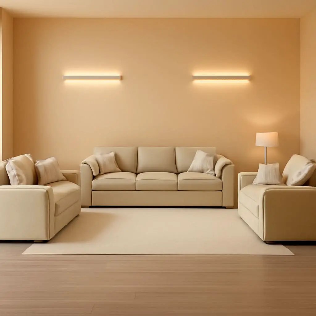 3 Piece Corduroy Sofa Set Camel 3 Seater And 2 Loveseats from PriceLows™