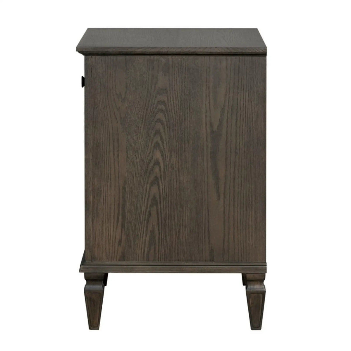 Victoria Nightstand | French-Inspired Design | Wire Brush Finish | 1 Drawer And Open Shelf