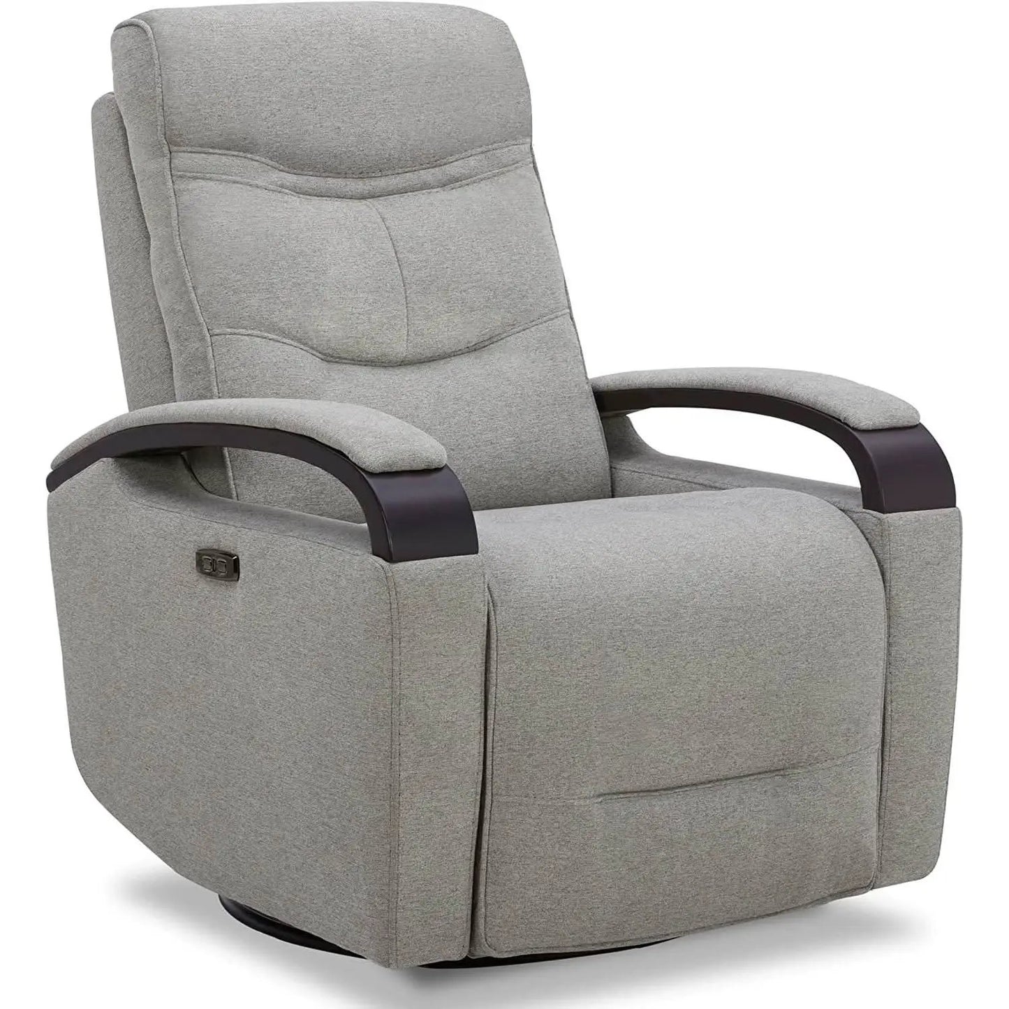 Fabric Power Swivel Glider Rocker Recliner Chair Light Grey from PriceLows™