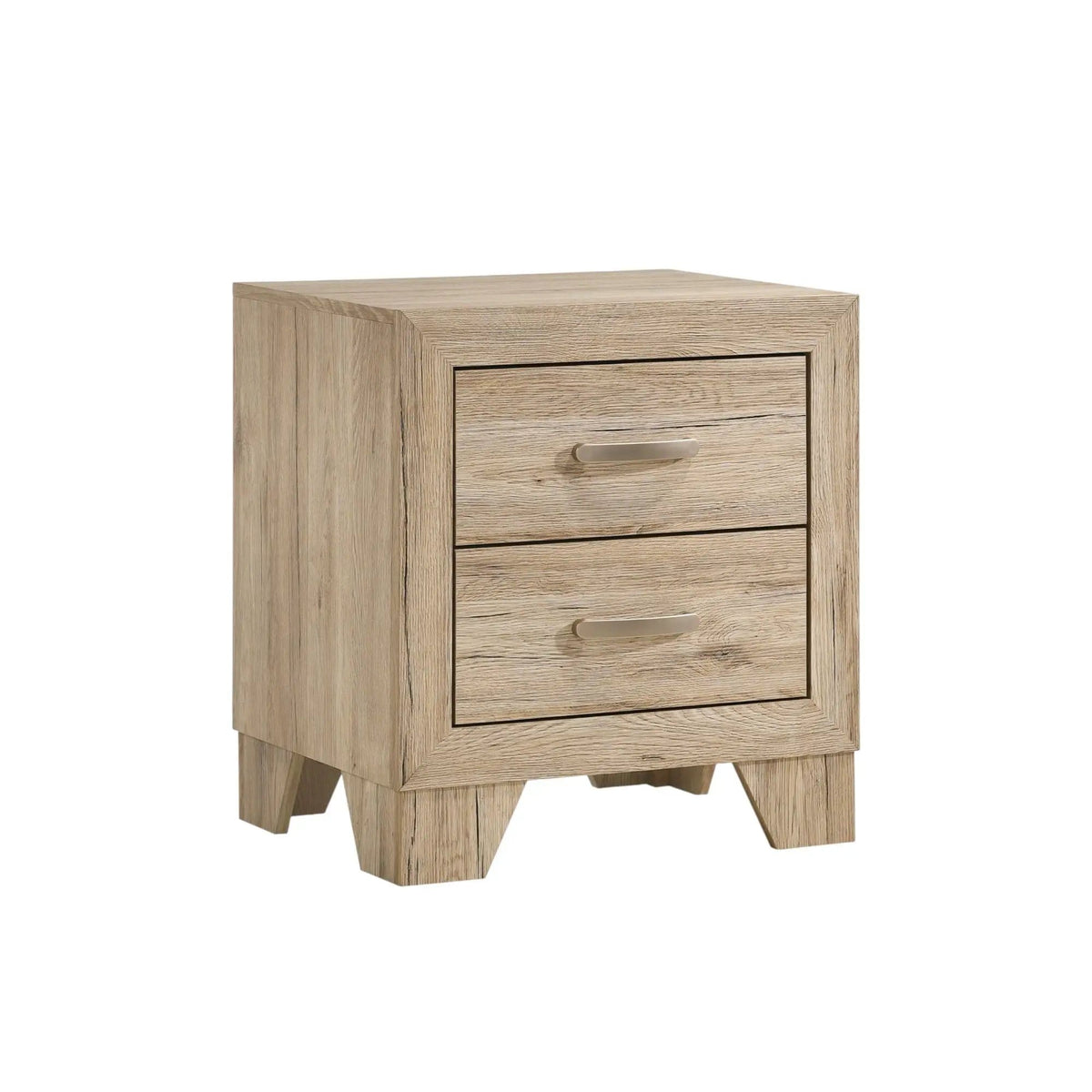Miquell Elegant Design Nightstand | 16 x 22 x 24 in | Metal & Veneer | Bedroom