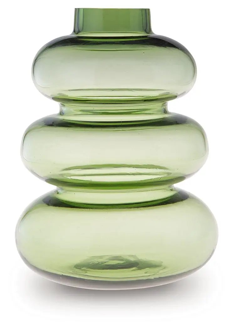 Renethorne Blown Glass Vase | Rounded Organic Shape | Modern Vibe | 9.25 Inch Height