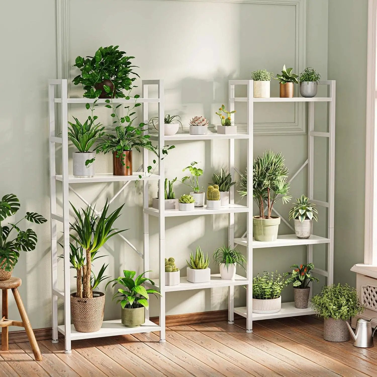White 11 Shelf Open Display Bookcase For Home Office from PriceLows™