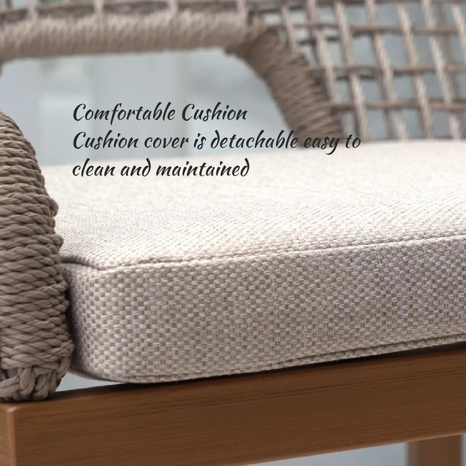 Counter Height Bar Stools With Backrest Set of 4 Rattan from PriceLows™