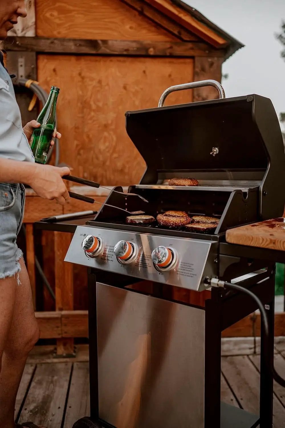 3 Burner Stainless Steel Propane Gas Grill With Cabinet from PriceLows™