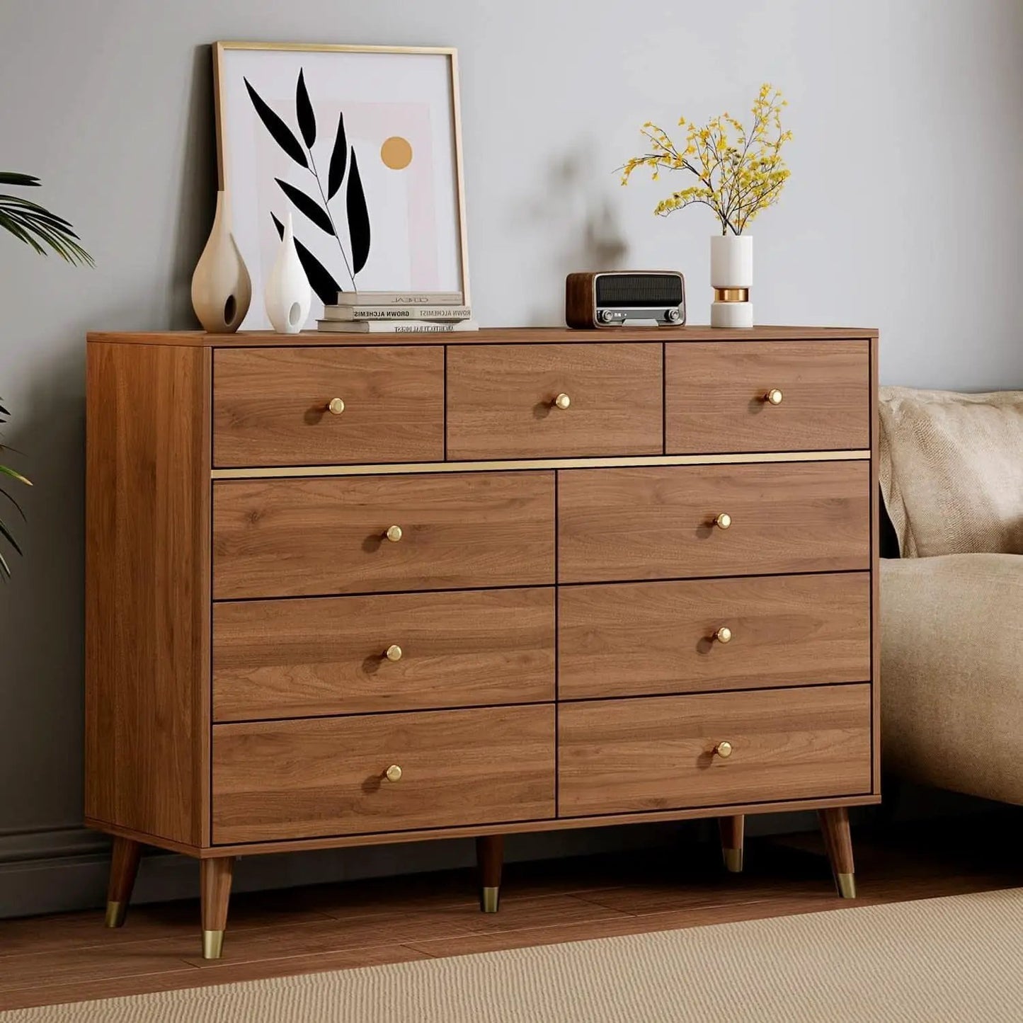 Dark Espresso Storage Cabinet Dresser With Anti Tip from PriceLows™