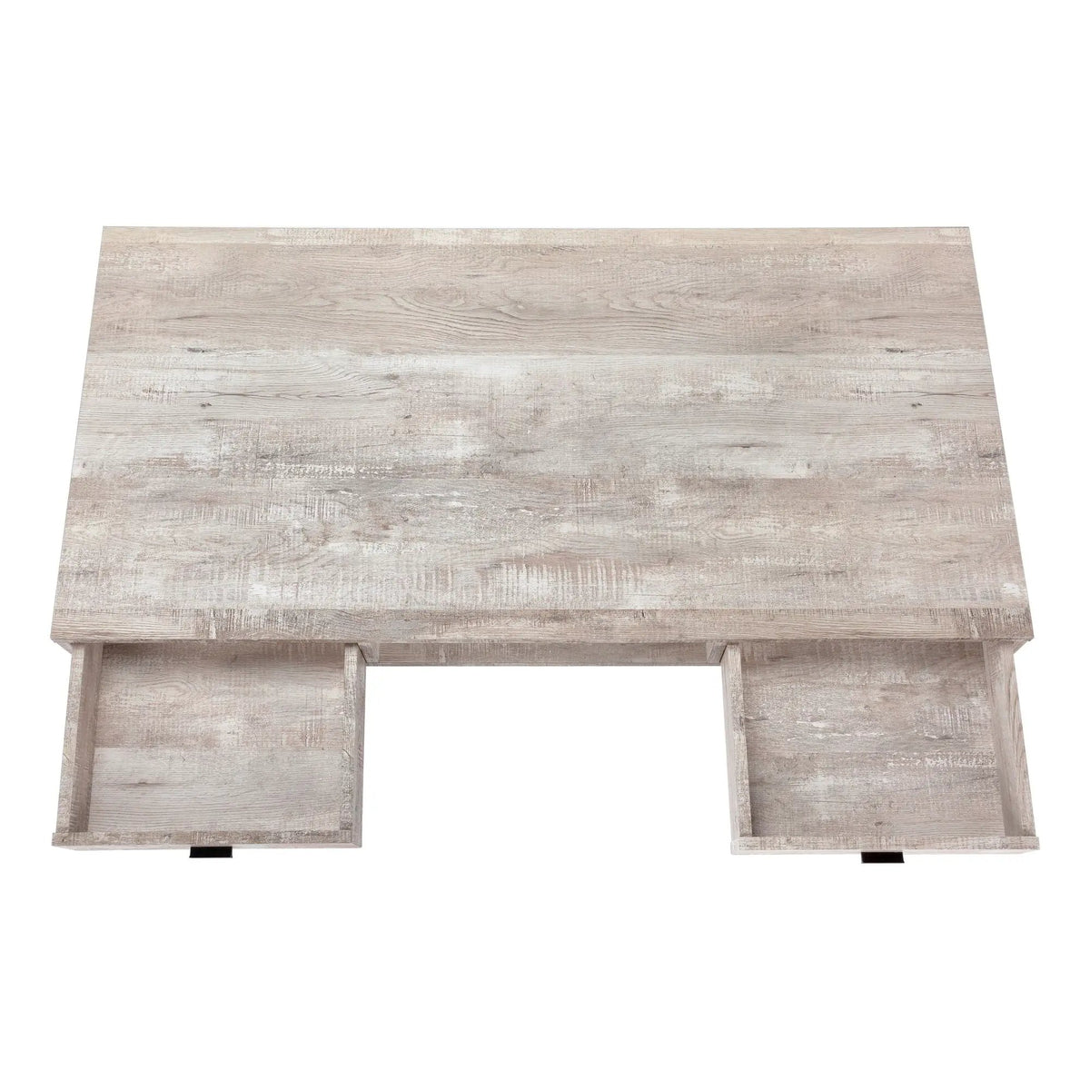Glossy Contemporary Computer Desk | Thick Panel Tabletop | Storage Drawers | 29.25 Inch Height