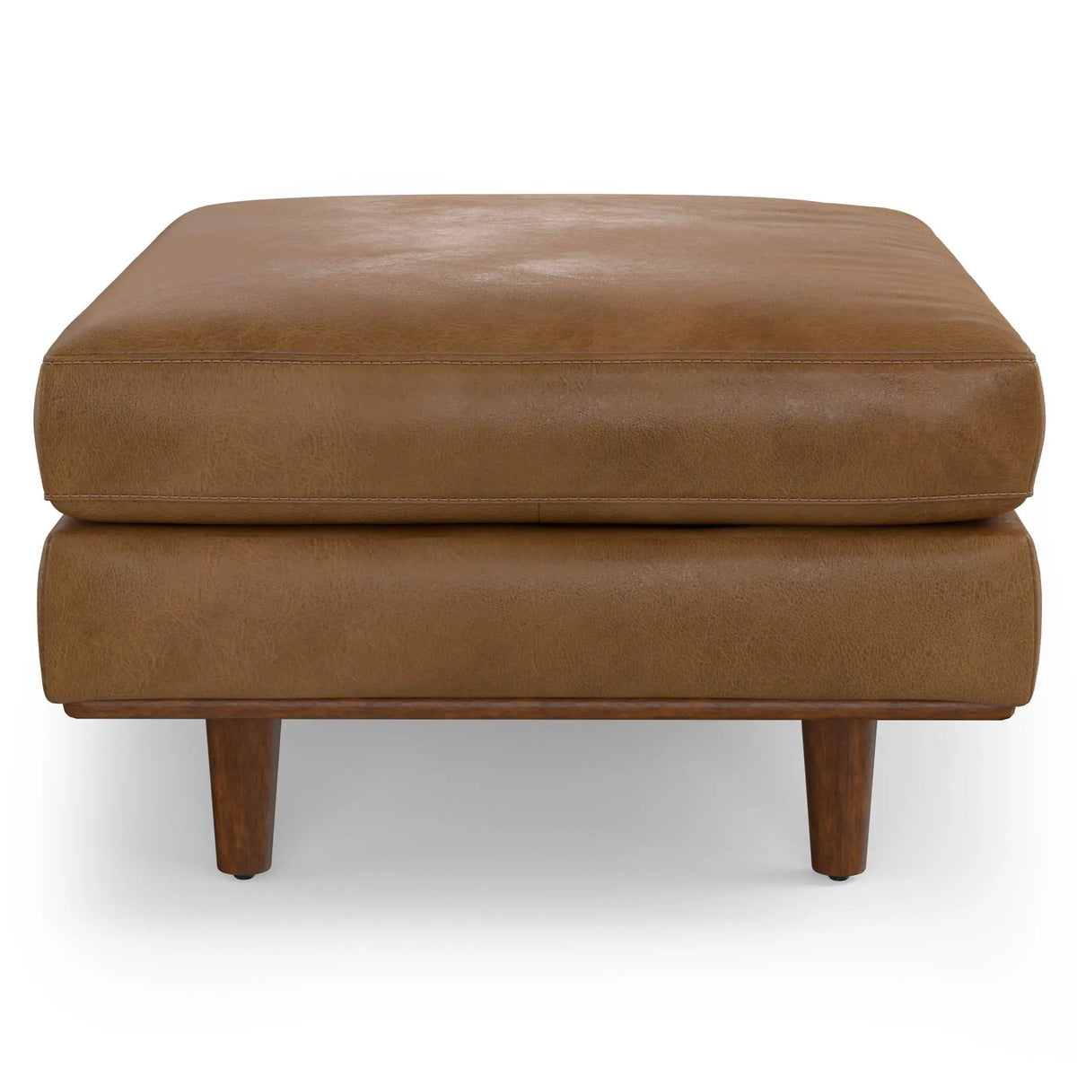 Morrison Handcrafted Ottoman | Mid-Century Modern Styling | Corner-Blocked Frame | 33 Inch Width