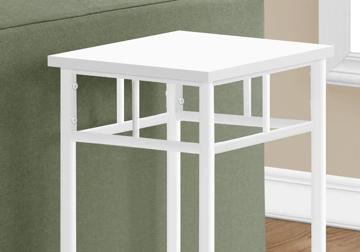 Square Accent Table | 2-Tier Design | Finished On All Sides | 28 Inch Height