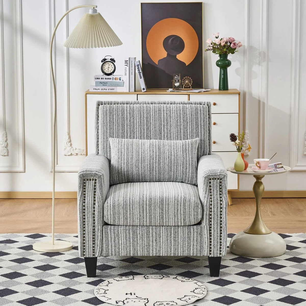 Comfy Armchair For Living Room | 3 Pieces | Solid Wood | Living Room