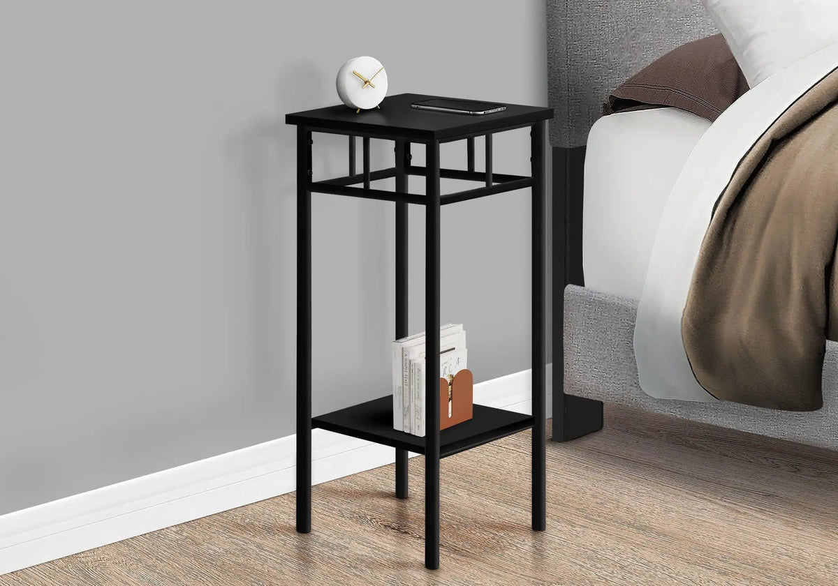 Square Accent Table | 2-Tier Design | Finished On All Sides | 28 Inch Height