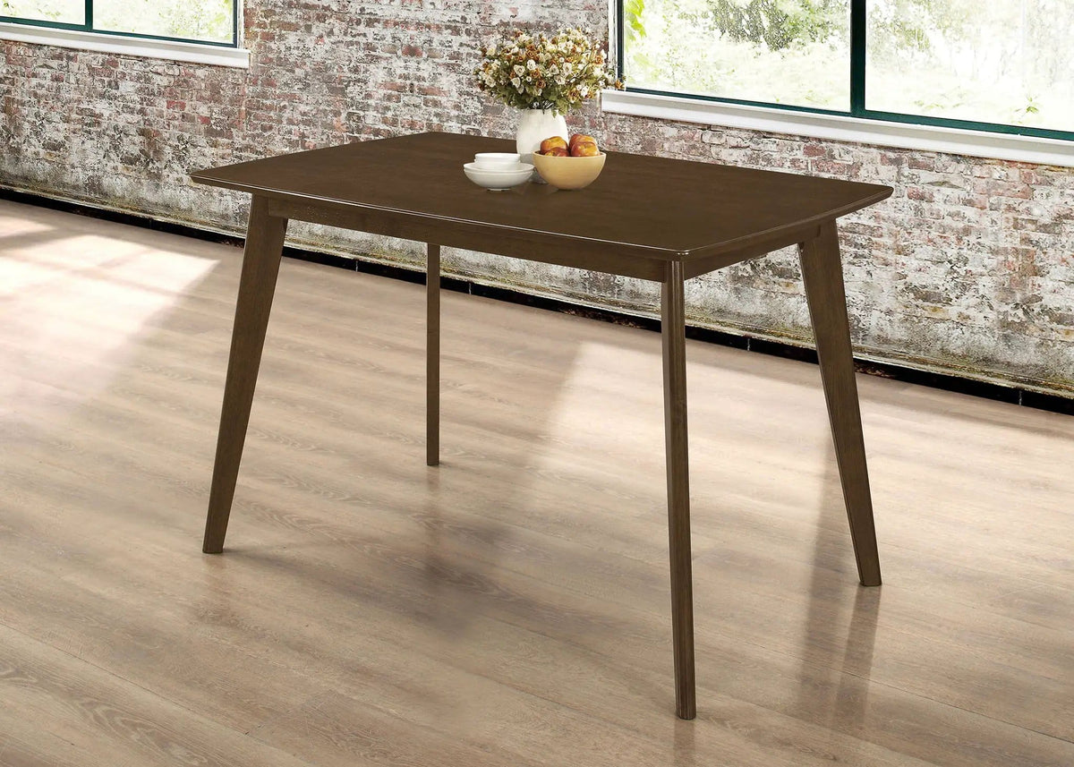 Kersey Rectangular 47-inch Wood Dining Table Chestnut | 47.25 x 29.5 x 30 in | Rubberwood & Engineered Wood | Dining Room