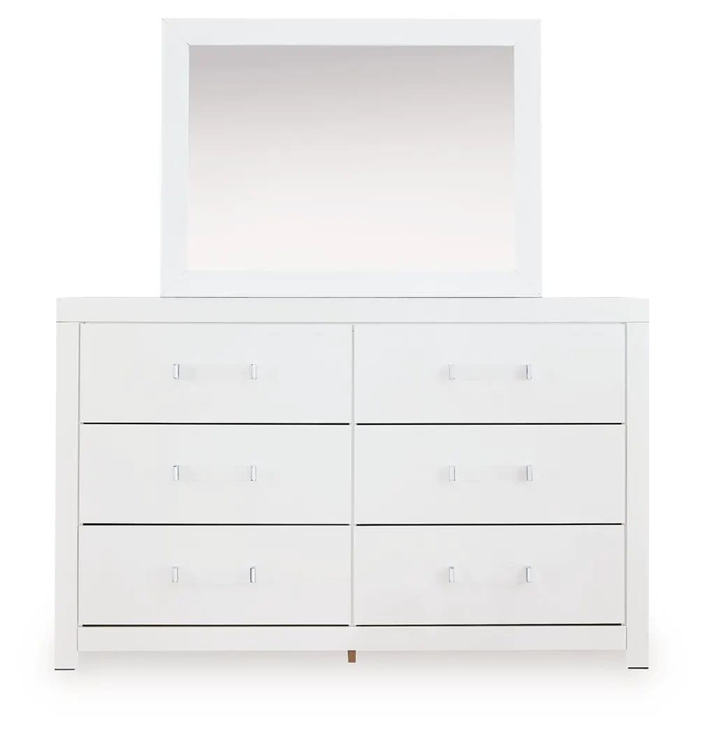 Maeling Six Drawer Dresser | 4 Pieces | Acrylic | Bedroom
