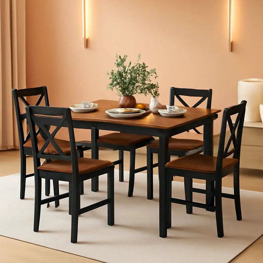 Executive Solid Rubber Wood Space Saving Dining Set from PriceLows™