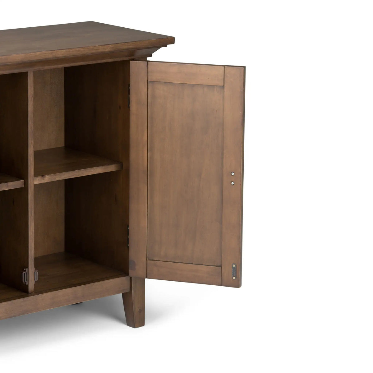 Redmond Low Storage Cabinet | Handcrafted Solid Wood | Tapered Legs | Two Adjustable Shelves