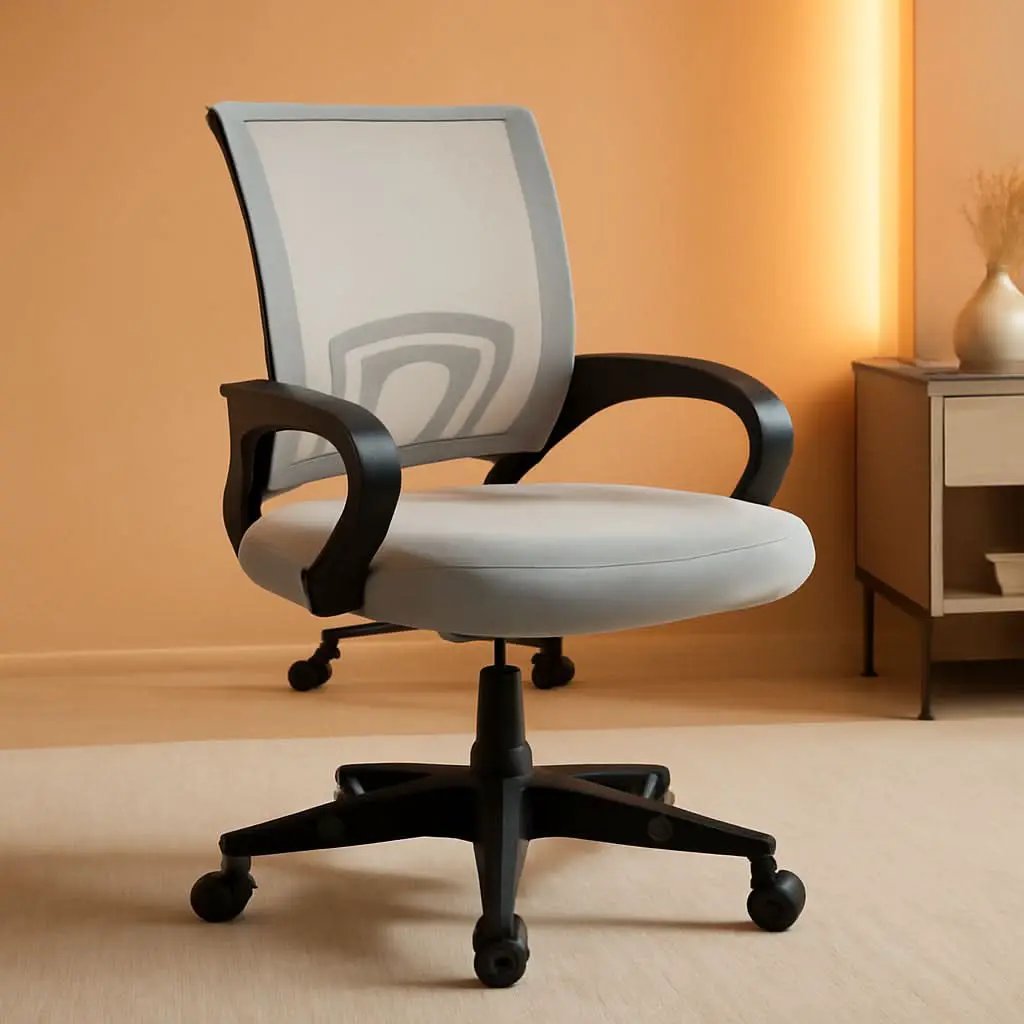 Ergonomic Mesh Office Chair With Lumbar Support Grey from PriceLows™