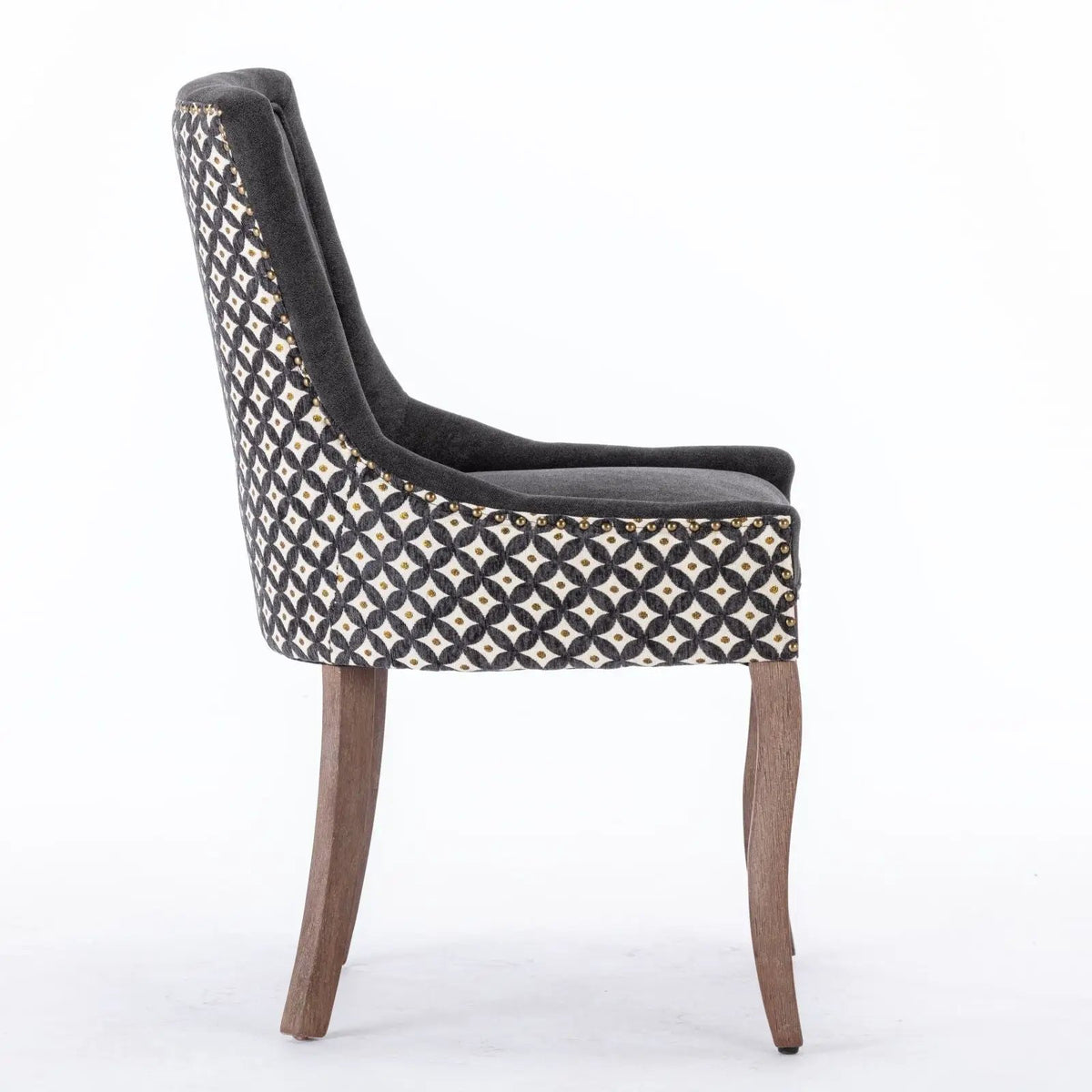 Ultra Side Dining Chairs | Set Of 2 | Luxurious Fabric | Mid-Century Modern Look