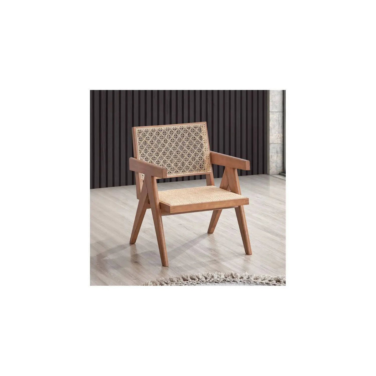 Velentina Accent Chair | Natural Rattan | Handwoven Seat And Back | Breathable Design