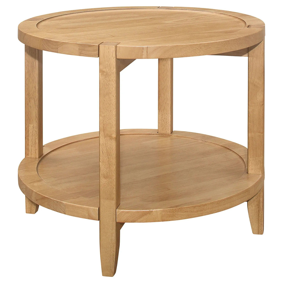 Camillo 2-piece Round Coffee and End Table Set Maple | 2-Piece Set | Rubberwood | Dining Room