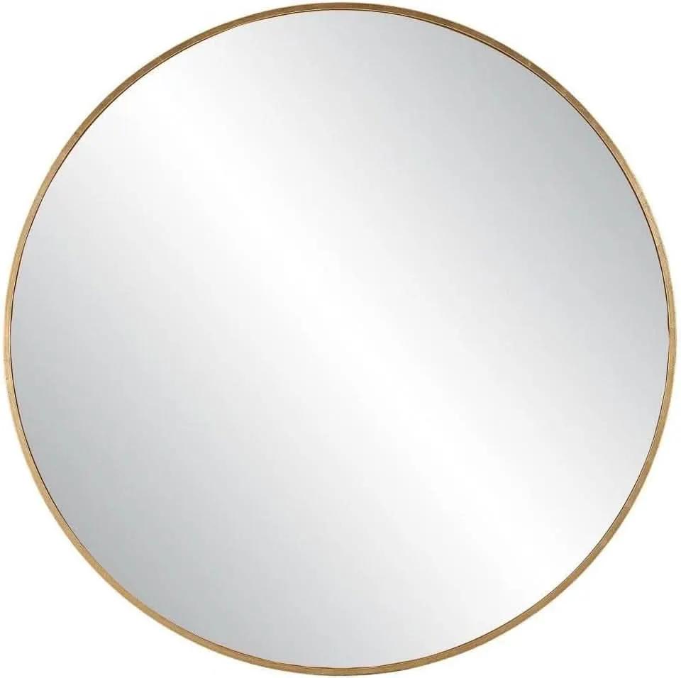 Junius Large Round Wall Mirror 60 Inch Antique Gold Leaf from PriceLows™