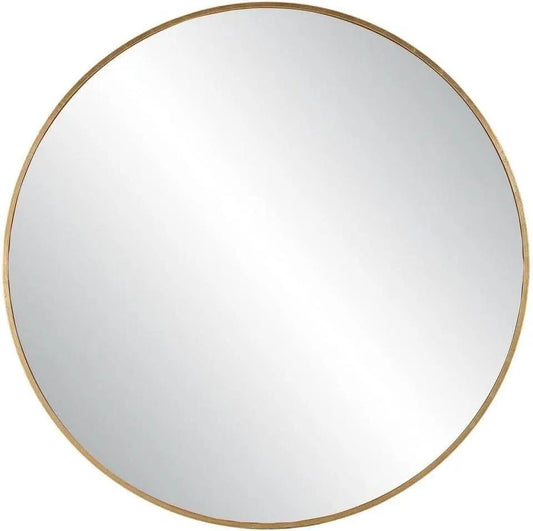 Junius Large Round Wall Mirror 60 Inch Antique Gold Leaf from PriceLows™
