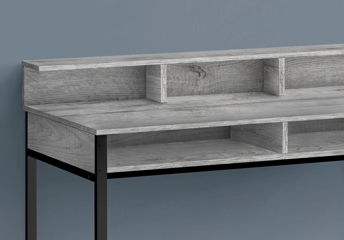 Standing Computer Desk | 47.5 Inch Height | Storage Shelves | Sturdy Metal Legs