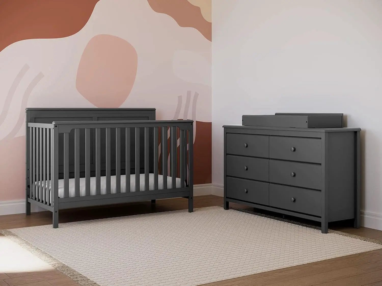 Alpine 6 Drawer Dresser Black GREENGUARD Gold Certified Nursery Furniture from PriceLows™