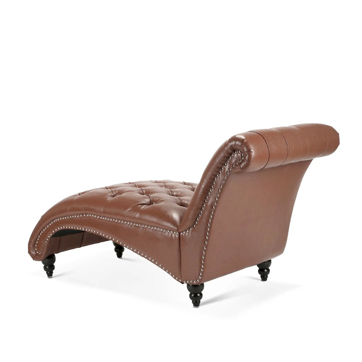 Tufted Armless Chaise Lounge | High Density Foam | Bubble Nail Trim