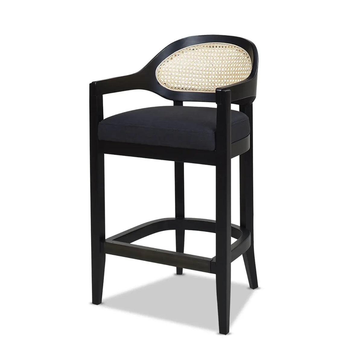 Americana Counter Stool | Mid-Century Modern | Cane Back | Kiln-Dried Wood Frame