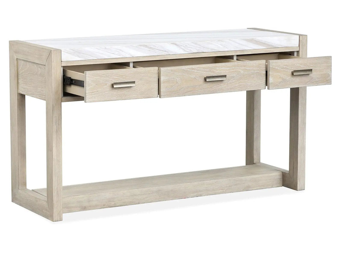 Preston Rectangular Cocktail End Table | Gallery Buff Finish | 25 Inch Width | Timeless Design