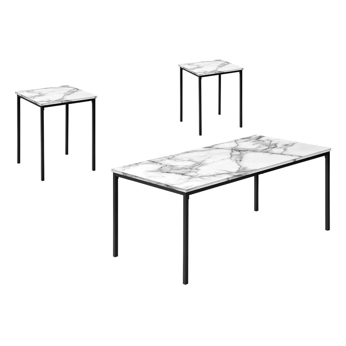 Coffee And End Table Set | Set Of 3 | Contemporary Design | High-Density Laminate Tops