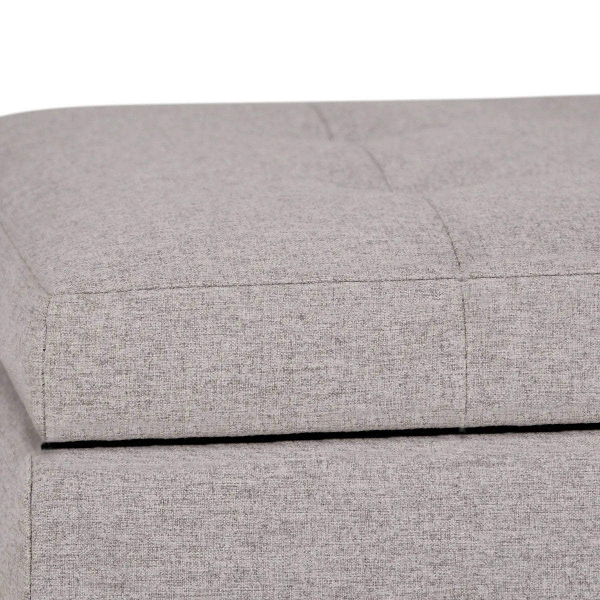 Cosmopolitan Upholstered Storage Ottoman | Child Safety Hinge | Large Interior Storage | 33.5 Inch Length
