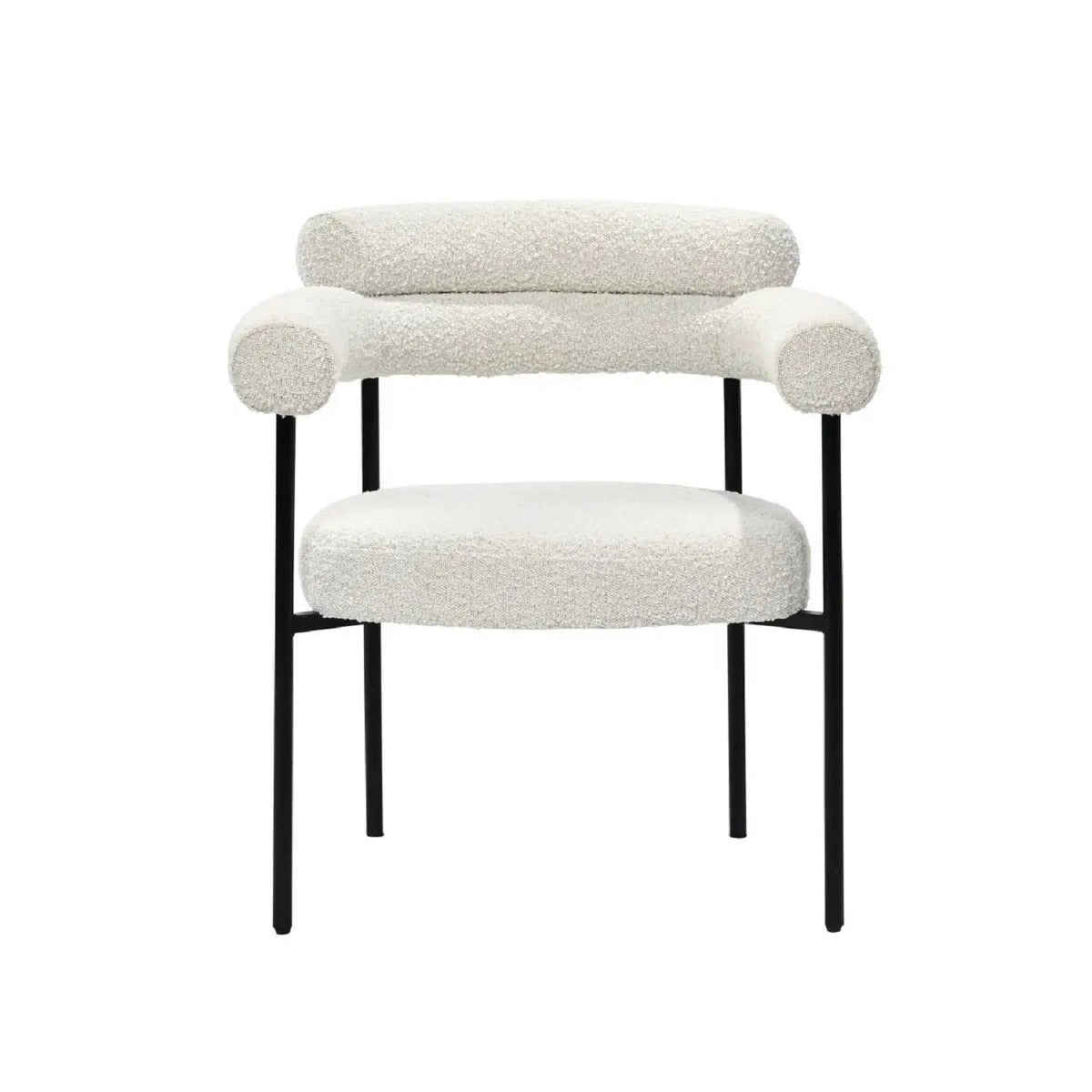 Upholstered Dining Chairs | Metal Legs | Padded Seats | Set Of Two