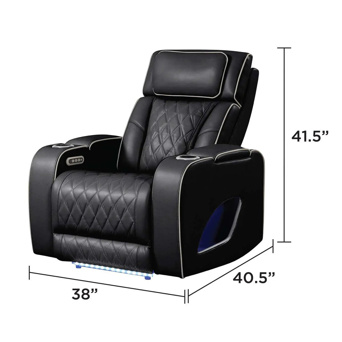 Power Reclining Chair | Vibrating Massage | LED Lighting