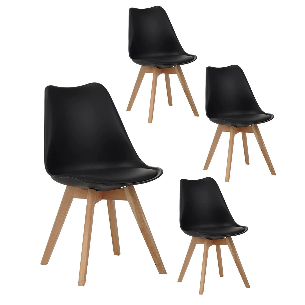Medieval Dining Chairs | Set Of 4 | Reinforced Wooden Legs | Thickened Cushion