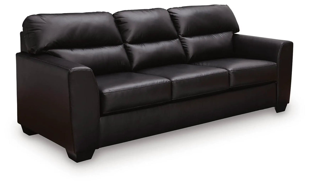 Queen Sofa Sleeper | Faux Leather Frame | Contemporary Design | Midnight
